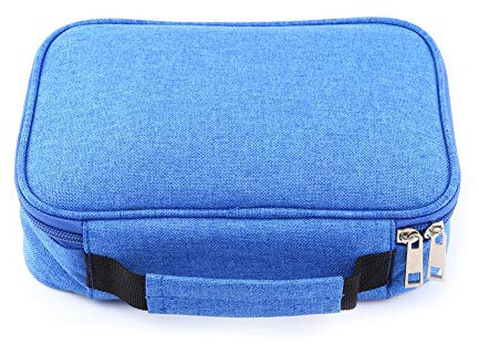 Gonetre Federmäppchen, Organizer, 72 Fächer, multifunktional, faltbar, Stoff-Federmäppchen, großes Fassungsvermögen, Reißverschluss, Stiftetasche (blau)