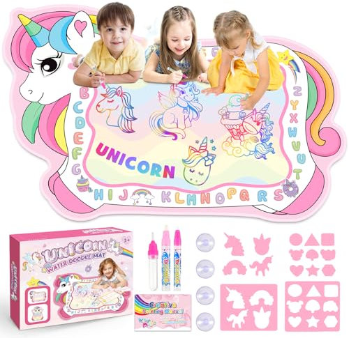 Unicornios Pizarra Mágica Niñas Juguetes 1-6 Años Tapete Mágico Niñas Regalos Cumpleaños Juegos Educativos