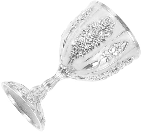 PRETYZOOM Trinkkelch Griechisch 4 Stück Europäisches High-end Weinglas Tasse Vintage Wasserbecher Likör Becher Geburtstagsmitgebsl Weisweinglasser Weingläser Weinkelch Weinbecher Aus Zinklegierung