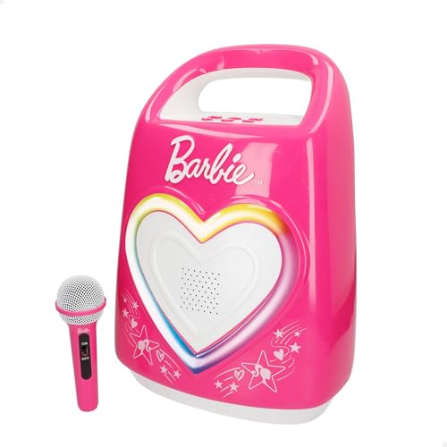 COLORBABY Karaoke-Lautsprecher mit Mikrofon, Größe 28 x 17 x 38 cm, Bluetooth-Verbindung, bunte Lichter, USB-Kabel, Tragegriff, Spielzeug für Mädchen, Geschenke für 4 Jahre (47869)