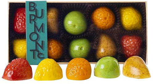 Luxury Marzipan Shaped Fruits Gift Box - Traditional Hand-Finished Marzipan Shapes - Made With Real Almonds & Natural Colours - 150g Gift Box