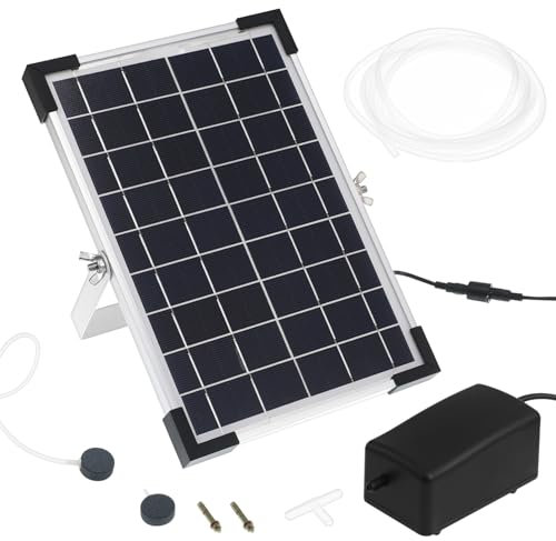 POPETPOP Solar Aquarium Luftpumpe Solarbetriebene Sauerstoffpumpe Für Teich Und Aquarium Und Langlebig Für Garten Und Wasserumgebungen