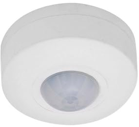 Detector de Movimiento IP20 Blanco 4x8x8 cm, 360º, Alcance hasta 6 m - Ideal para Seguridad y Control de Acceso en Interiores.