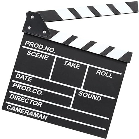 Action Cut Clapper, Clap Cinema Professionnel, Clap de Cinéma, pour Réalisateur Hollywood Camera Film Studio