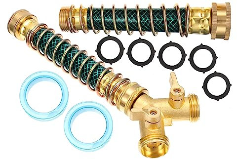 CIMAXIC Connecteur De Tuyau D'arrosage 2 Voies Répartiteur Adaptateur pour Jardin Protections De Bobines De Ressort Robinet Tuyau