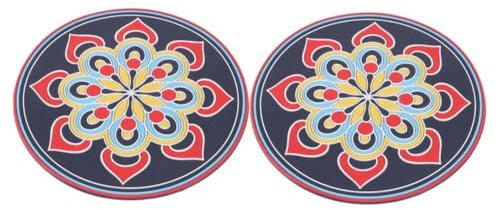 Klangschalenmatte Rutschfestes Pvc Kissen für Meditation | Elegantes Design, Komfortable Struktur, Vielseitig Einsetzbar, Handgefertigte Optik, 2 Stück