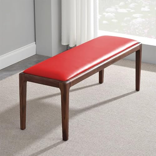 Cuscini per panche da Giardino Impermeabili con Fondo Antiscivolo, per mobili da Esterno, per altalene, per panche da Cucina, per Prato, in Rattan, Amaca (120 x 50 cm, Rosso)