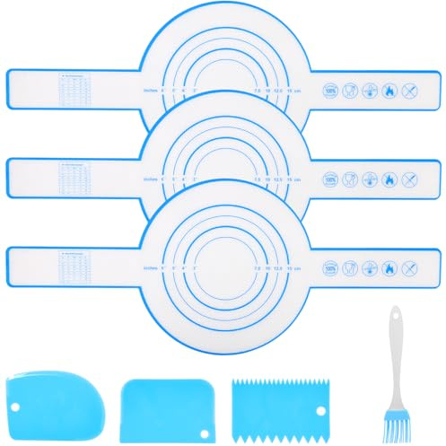 Lot de 7 Tapis en Silicone pour Cuisson du Pain en Cocotte – Résistant à la Chaleur, Antiadhésif & Réutilisable, Tapis de Cuisson en Silicone pour Pains au Levain, Durable & Facile à Nettoyer