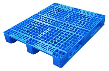 Robuste 4-Wege-Kunststoffpalette (120 x 100 x 15 cm), Industrie- und Versandpalette, Tragkraft 3000 kg, langlebig, wiederverwendbar, leicht zu handhaben, für Bodenräume, Supermärkte