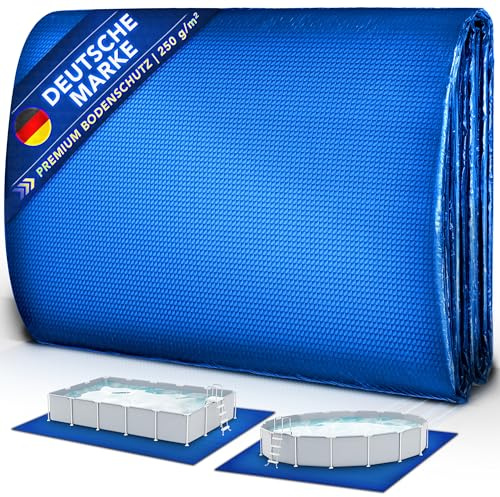 tillvex® Premium Pool Bodenplane 500x300 cm Rechteckig 250 g/m² Reißfest | Bodenschutzplane Pool Unterlage Swimmingpool Schwimmbecken UV-Stabil | Reißfeste Poolunterlage Bodenschutzmatte Poolmatte