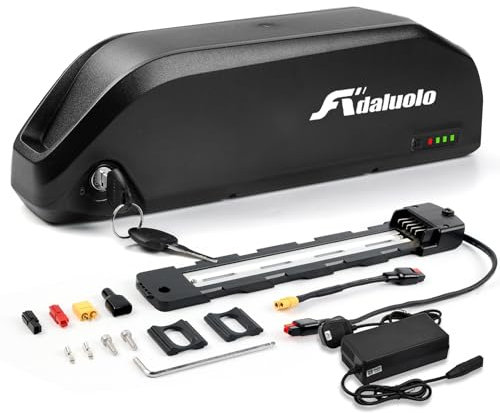 Adaluolo 48V Ebike Battery, (UK Warehouse) 48V 25AH High Capacity Electric Lithium ion Bike Battery Long Range Down Tube Removable Bicycle Batteries 5 Pin for 750W 1000W 1200W 1500W 1800W Motor