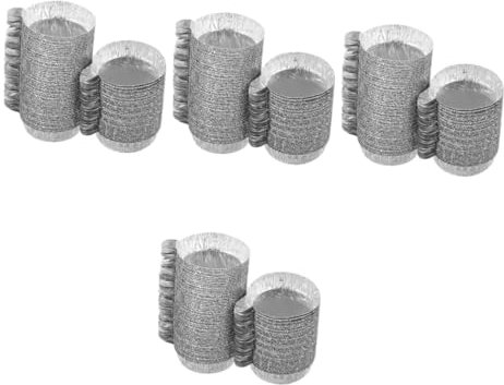 SHINEOFI 4 Ensembles Plateaux De Pesée Aluminium Jetables Coupelles Légères Pour Pesage De Empilables Pour Cuisine Laboratoire 100 Pièces * 4