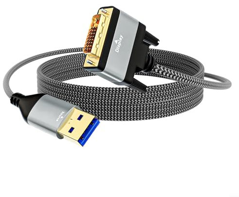 Cavo video USB 3 0 a DVI maschio per collegare computer portatili a più schermi esterni, 2 m