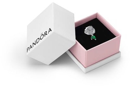Pandora Sparkling Rose in Bloom Charm-With Gift Box
