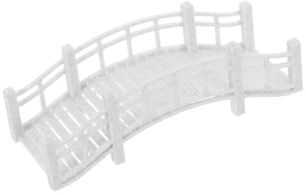 ROMISBABA Miniatur Gartenbrücke und Einfacher Montage aus Pla mit Wasserdichtem Design mit Romantischem Klassischem Stil für Mikrolandschaften Puppenhaus und Aquarium Dekoration