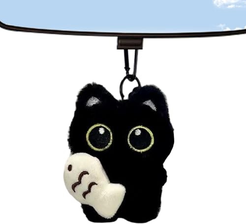 Genérico Llavero de Gato con Bolsillo | Llavero De Peluche Para Bolso | Accesorios Coleccionables para Mochilas Amantes de Mascotas Carteras Bolsas Coche Cumpleaños Halloween