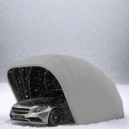 Cochera de Acero Inoxidable, toldo retráctil Plegable para Coche, Refugio semiautomático Duradero, Gran Espacio, Impermeable, con Cerradura, para estacionamiento(Gray,6x2.7x2.5m)