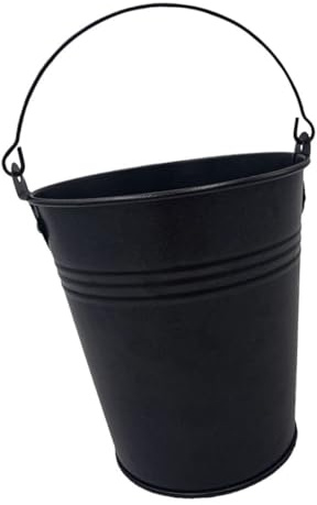 FUNOMOCYA Cubo para Grasa de Barbacoa con Asas Gran Capacidad Resistente y Portátil para Goteo de Aceite Barbacoas de Leña y Planchas Exteriores