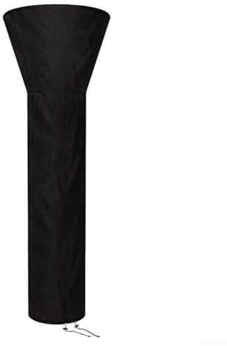 ZAMETTER Outdoor Heavy Duty Waterproof Black 210D Oxford Cloth Patio Heater Cover Weather Resistant Furniture Protector for Garden Electric Heaters Dust Rain Snow Frost UV Pr