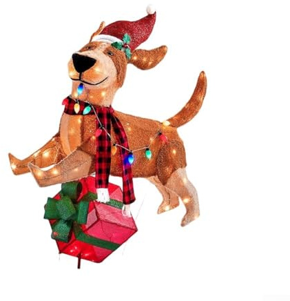 Flache LED-Hunde-Lichterkette aus Acryl für Weihnachtshof und Gartendekoration, konstruiert mit Acryl und energieeffizienter Beleuchtung (2)