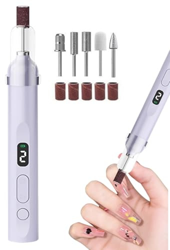 Elettrica Per Unghie Strumento Pedicure Silenzioso Con Luce LED | Dispositivo Elettrico Manicure E Pedicure Per Viaggio Casa Salone e per Cuticole Unghie di Piedi Mani e Donne