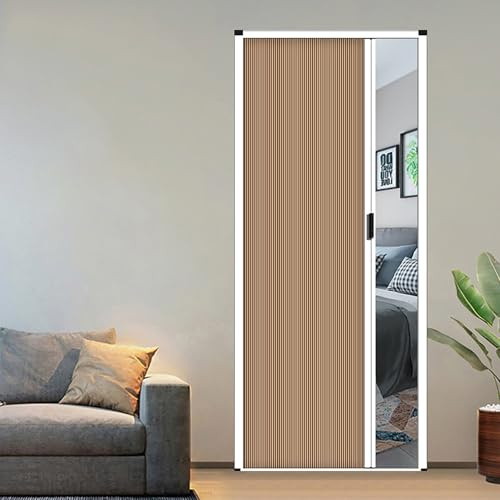 Pounjsd faltbare tür ohne bohren, falttüren schiebetür, tür harmonika, slide fold doors, falttür komplettset, ziehharmonika tür komplettset, wabenfalttür für Schlafzimmer, Badezimmer, Küche, Büro