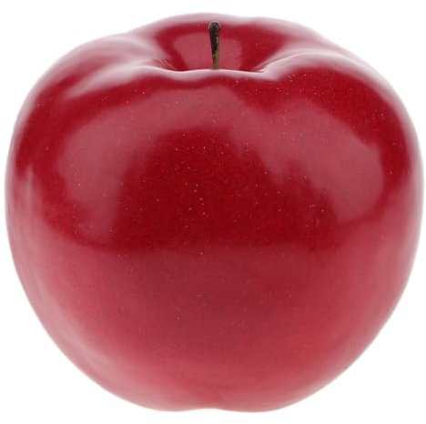 Gresorth 1pc Artificial Large Size Dark Red Apple Fake Fruit Lifelike Decoration for Home Kitchen Table Party Christmas Display - 16 cm