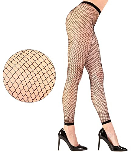 W WIDMANN MILANO Party Fashion - Grobmaschige Netzstrumpfhose | Damen-Leggings, Kostümzubehör für Karneval und Mottoparty
