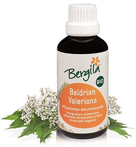 Bergila Estratto idroalcolico di valeriana 50 ml bio - tintura madre - 100% naturale di materia prima biologica - qualità controllata e certificata
