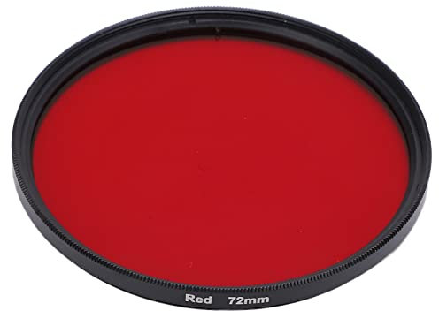 Filtros de Lente de Cámara Roja, 82 Mm 77 Mm 72 Mm Cámara Digital DSLR Cámara de Alta Definición Filtro de Lente a Todo Color Rojo Filtro de Lente de Cámara a Prueba de Aceite Impermeable(72 mm)