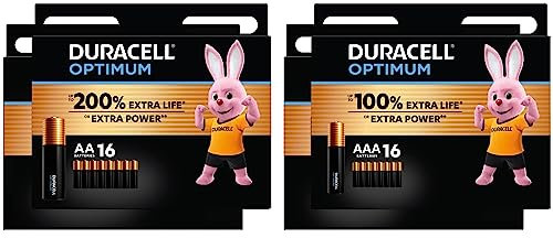 DURACELL Optimum AA & AAA Batteries (Combo pack of 32) – Alkaline Batteries 1.5V – 200% More Power Boost Actives – Meets Demands Of Modern Devices – 100% Recyclable – LR6 /LR03 MX1500/MX2400