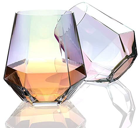 Ecentaur Whisky Gläser Set 2 Whiskey Glas Old Fashioned Kristall Whiskyglas für Bourbon Wein Cocktail