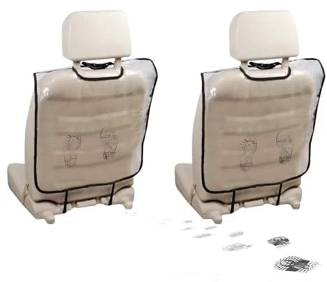 Protection Siege Voiture Enfant ,Protecteur de siège arrière de voiture pour enfants,Protection Housse Auto contre la saleté, la boue, les rayures - 2pcs (Transparent)