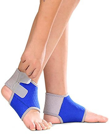 Knöchelschiene Mädchen Junge Knöchelbandage Atmungsaktiv Einstellbar Sprunggelenkbandage mit Klettverschluss Elastische Fußbandage Schmerzlindernd Fußgelenkstütze für Laufen Radfahren Basketball