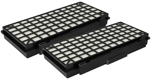 vhbw 2X Staubsaugerfilter Ersatz für Siemens/Bosch 647753, 00577303, 00579496, 17004549, 57949, BBZ154HF für Staubsauger - HEPA-Filter Schwarz Weiß