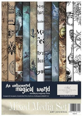 ITD Collection -Scrapbooking Paket A4 Zubehör-Decoupage Set-Scrapbook Papier Satz mit Pergamentpapier-Größe 210x297mm (MS019 - HS code 48021000)