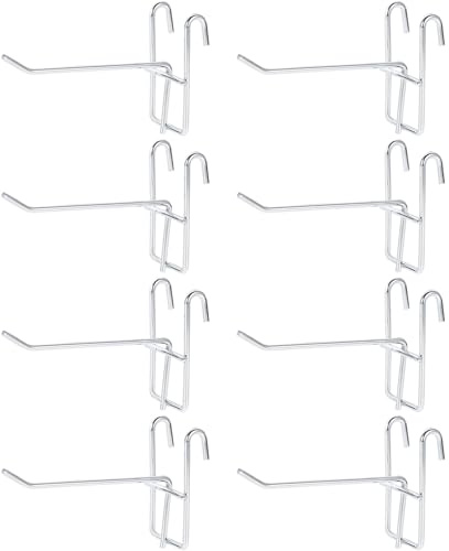 Mobestech 20 Pièces Crochet D'Étagère Cintres En Métal Crochets En Plastique Pour Accrocher Outil D'Affichage De Panneau Perforé Étagère Grille Panneau Mural
