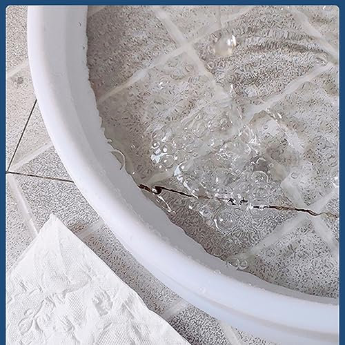 ZhonNa Barriera per Doccia Doccia per Acqua Barr Striscia paraspruzzi per Doccia da 1,5 m in Silicone Bianco, barriera autoadesiva Pieghevole per Tappo Acqua, Alta 10 cm, Kit di diga per soglia per