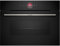 Bosch CBG7741B1 - Forno compatto da incasso, serie 8, 60 x 45 cm, prodotto in Germania, nero, pirolisi e idrolisi, autopulente, Air Fry, programmi automatici, touch screen colorato con anello di