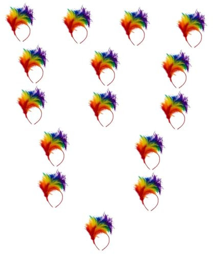 ifundom 15st Zubehör Kopfschmuck - -kopfschmuck Karneval-stirnband Regenbogen-accessoires Weiße Fascinatoren Für Hüte Hut