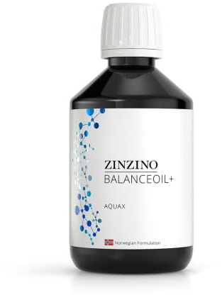 ZinZino BalanceOil+ AquaX Omega-3 Fischöl mit Aquacelle, 300 ml