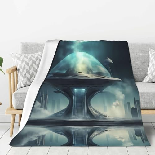 YYHWHJDE Alien Smoke Prints dicke Flanelldecke, 127 x 101,6 cm: leicht, warm und langlebig, super weich und fühlt sich toll an