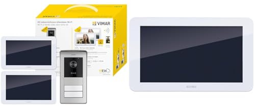 VIMAR K42956 Kit videocitofono bifamiliare, videocitofoni touch screen vivavoce K42937 Monitor supplementare touch screen vivavoce a colori LCD 7 per kit videocitofonico