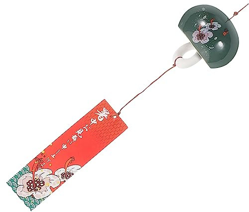 Sosoport Japanisches Keramik-Windspiel Für Außenbereich Garten-windglocken-dekor Vintage-windspiele Mit Anhänger Für Fensterdekor Und Heimdekoration Windglocke Für Rasenflächen Und Terrasse