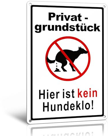 TAKULA 20 * 30 cm Cartel Perros Cacas Prohibido, Aluminio Reflectante Sin Perros Señales No Perros Señales Sin Perros Señales de Advertencia