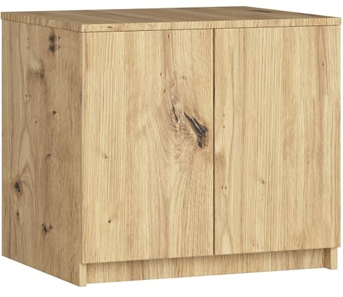 AKORD Schrankaufsatz S60 60 cm | mit 2 Türen | Garderobenerweiterung | Erweiterung für einen Kleiderschrank | Deckenschrank | B60 x H55 x T51 cm | Gewicht 21,00 kg | Artisan Eiche/Artisan Eiche