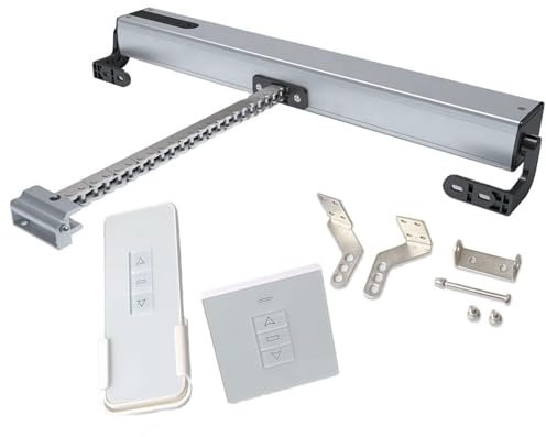 QIeAny Abridor De Ventanas Automático con Recorrido De 300/400/500/600/700/800 Mm/1000 Mm, con Interruptor De Pared + Control Remoto, para Ventilación De Techo,800mm