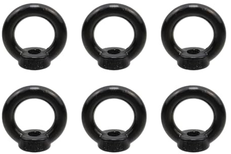 Savagrow 6Pcs Stainless Steel Lifting Eye Nut M8 Metric Ring Shape Lifting Eye Nut Ring Eye Bolts Threaded Nut Fastener