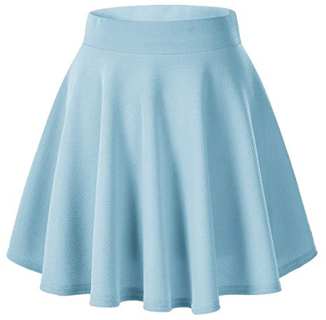 Damen Casual A Linie Hoch Taille Mini Rock Elegante Pull On Elastische Skater Kurz Röcke