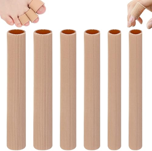 NCTNCX Zehenschutz Silikon 6 Stück 3 Größen Schneidbar Zehentrenner Zehenkappen Pad Toe Separator Fingerschutz Silikon Fingerkuppenschutz für Zehen- und Fingerverletzungen